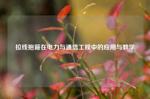 拉线抱箍在电力与通信工程中的应用与教学