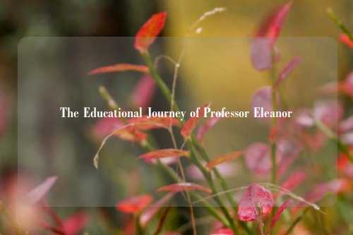 The Educational Journey of Professor Eleanor